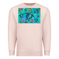 Pale Pink Turtle Seashells Starfish Premium Sweatshirt - Artiststas
