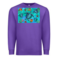 Purple Turtle Seashells Starfish Premium Sweatshirt - Artiststas