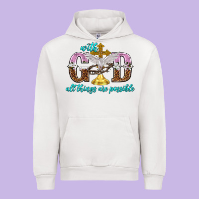 With God All Things Are Possible Urban Hoodie Designed By Nancycooperartshop