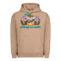 Pigment Burro with god all things are possible Urban Hoodie - NancyCooperArtShop