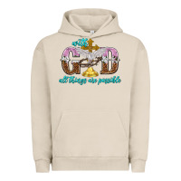 Pigment French Oak with god all things are possible Urban Hoodie - NancyCooperArtShop