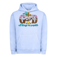 Pigment Grape Ice with god all things are possible Urban Hoodie - NancyCooperArtShop