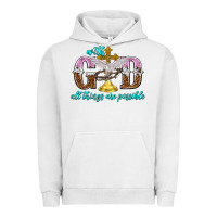 Pigment Lunar Rock with god all things are possible Urban Hoodie - NancyCooperArtShop