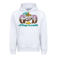 White with god all things are possible Urban Hoodie - NancyCooperArtShop