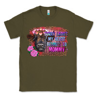 Army Green sorry ladies my heart belongs to mommy highland calf Classic Tee - RanaPortraitStore