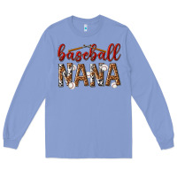 Colony Blue baseball nana with leopard Long Sleeve Tee - texasbilliewilder
