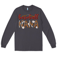 Smoke baseball nana with leopard Long Sleeve Tee - texasbilliewilder
