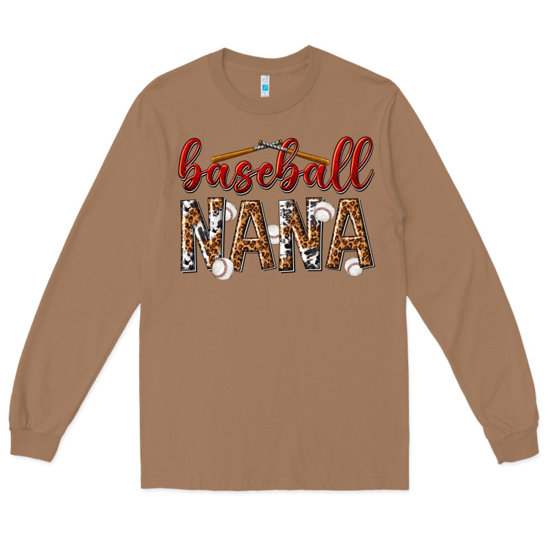 Baseball Nana With Leopard Long Sleeve Tee by texasbilliewilder | Teevron