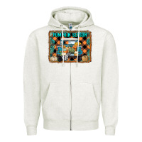 Oatmeal Heather pumpkin season truck Zipper Hoodie - RanaPortraitStore