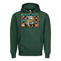 Sports Green pumpkin season truck Zipper Hoodie - RanaPortraitStore