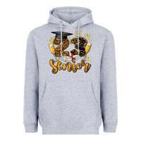 Heather Grey 23 senıor wıth champagne Heavyweight Hoodie - AdoDesignShop