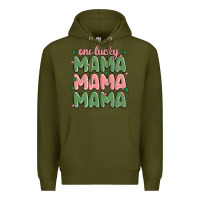Army Green one lucky mama Premium Hoodie - MaliasSmallBusiness