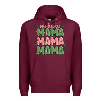 Burgundy one lucky mama Premium Hoodie - MaliasSmallBusiness
