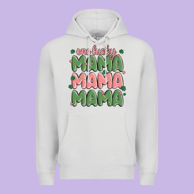 One Lucky Mama Premium Hoodie Designed By Maliassmallbusiness