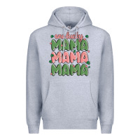 Heather Grey one lucky mama Premium Hoodie - MaliasSmallBusiness