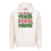 Pale Pink one lucky mama Premium Hoodie - MaliasSmallBusiness