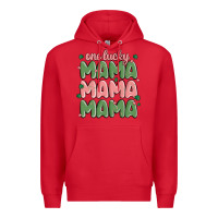 Red one lucky mama Premium Hoodie - MaliasSmallBusiness