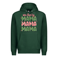 Sports Green one lucky mama Premium Hoodie - MaliasSmallBusiness