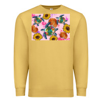 Antique Gold Sunflowers Turtle Premium Sweatshirt - Artiststas