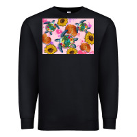 Black Sunflowers Turtle Premium Sweatshirt - Artiststas
