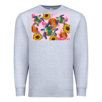 Heather Grey Sunflowers Turtle Premium Sweatshirt - Artiststas