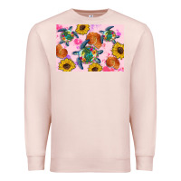 Pale Pink Sunflowers Turtle Premium Sweatshirt - Artiststas
