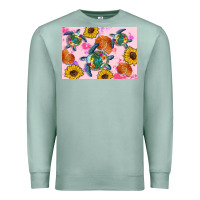 Seafoam Sunflowers Turtle Premium Sweatshirt - Artiststas