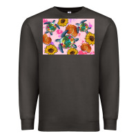 Smoke Sunflowers Turtle Premium Sweatshirt - Artiststas