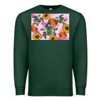 Sports Green Sunflowers Turtle Premium Sweatshirt - Artiststas