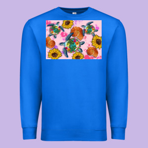 Sunflowers Turtle Premium Sweatshirt Designed By Artiststas
