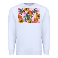 White Sunflowers Turtle Premium Sweatshirt - Artiststas