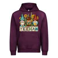 Mauve Wine yeehaw with gnomies Urban Hoodie - NancyCooperArtShop