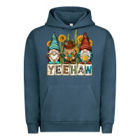Pigment Midnight Navy yeehaw with gnomies Urban Hoodie - NancyCooperArtShop
