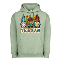 Pigment Oil Green yeehaw with gnomies Urban Hoodie - NancyCooperArtShop