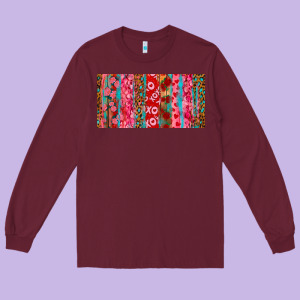 Love Brushstrokes Xoxo Leopard And Turquoise Long Sleeve Tee Designed By Ranaportraitstore