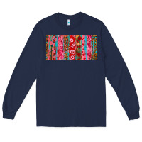 Navy Love brushstrokes xoxo leopard and turquoise Long Sleeve Tee - RanaPortraitStore