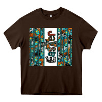 Chocolate Brown easter Heavy Core Tee - CowhideDigitalArt
