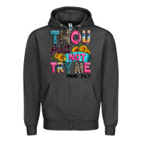 Charcoal Heather thou shalt not try me mood 24 7 Zipper Hoodie - Zillion Design Studio