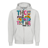 Dove Grey thou shalt not try me mood 24 7 Zipper Hoodie - Zillion Design Studio