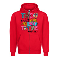 Red thou shalt not try me mood 24 7 Zipper Hoodie - Zillion Design Studio