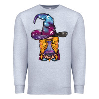 Heather Grey witch gnome with poison Premium Sweatshirt - BundleAndBundleShop