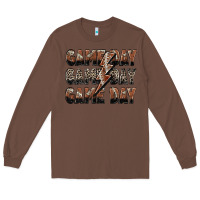 Chestnut game day game day football lightning bolt Long Sleeve Tee - Zillion Design Studio