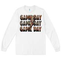 White game day game day football lightning bolt Long Sleeve Tee - Zillion Design Studio