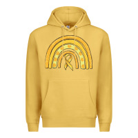 Antique Gold childhood cancer awareness rainbow Premium Hoodie - MaliasSmallBusiness