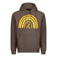 Coffee childhood cancer awareness rainbow Premium Hoodie - MaliasSmallBusiness