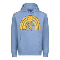 Colony Blue childhood cancer awareness rainbow Premium Hoodie - MaliasSmallBusiness
