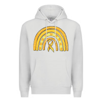 Dove Grey childhood cancer awareness rainbow Premium Hoodie - MaliasSmallBusiness