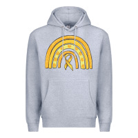 Heather Grey childhood cancer awareness rainbow Premium Hoodie - MaliasSmallBusiness