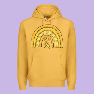 Childhood Cancer Awareness Rainbow Premium Hoodie Designed By Maliassmallbusiness