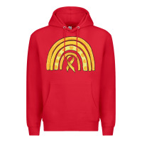Red childhood cancer awareness rainbow Premium Hoodie - MaliasSmallBusiness
